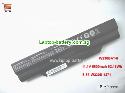CLEVO W230ss Battery 5600mAh, 62.16Wh 11.1V Black Li-ion