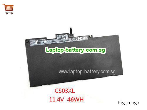 HP EliteBook 850 G3 (L3D23AV) Battery 46.5Wh 11.4V Black Li-Polymer